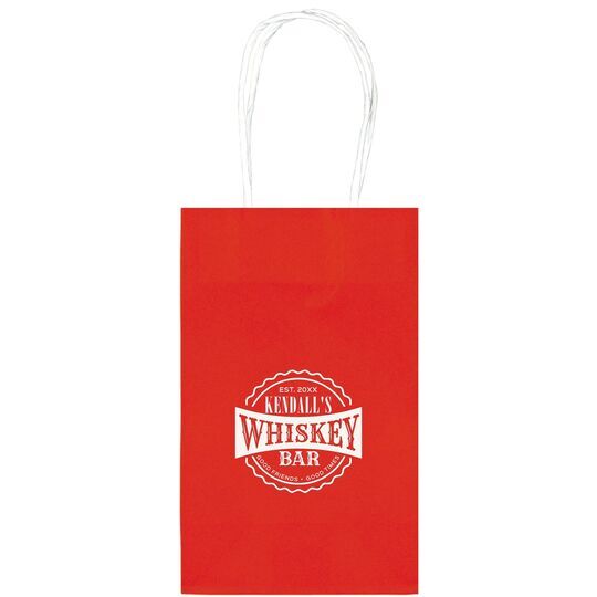 Good Friends Good Times Whiskey Bar Medium Twisted Handled Bags