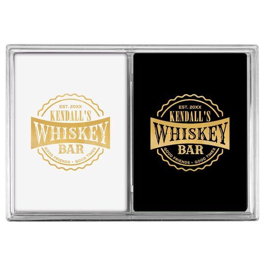 Good Friends Good Times Whiskey Bar Double Deck Playing Cards