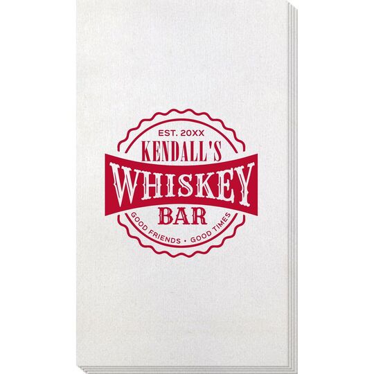Good Friends Good Times Whiskey Bar Bamboo Luxe Guest Towels
