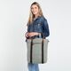 Personalized Cool Grey Jute Flight Bag Image 3 of 3