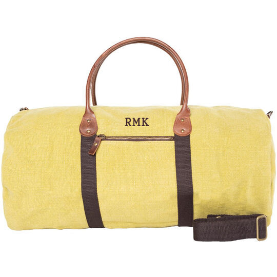 Personalized Jute Round Duffel