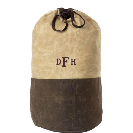 Personalized Waxed Canvas Laundry Duffel