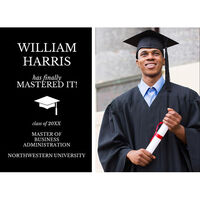 Mastered It Photo Graduation Announcement