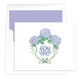 Periwinkle Hydrangeas Monogram Folded Note Cards Image 1 of 3