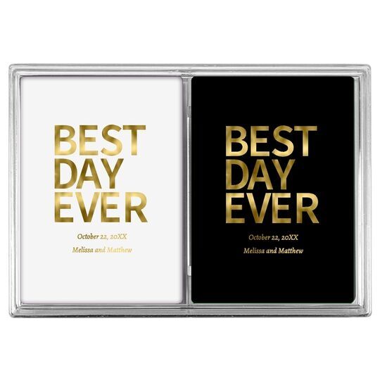 Bold Best Day Ever Double Deck Playing Cards