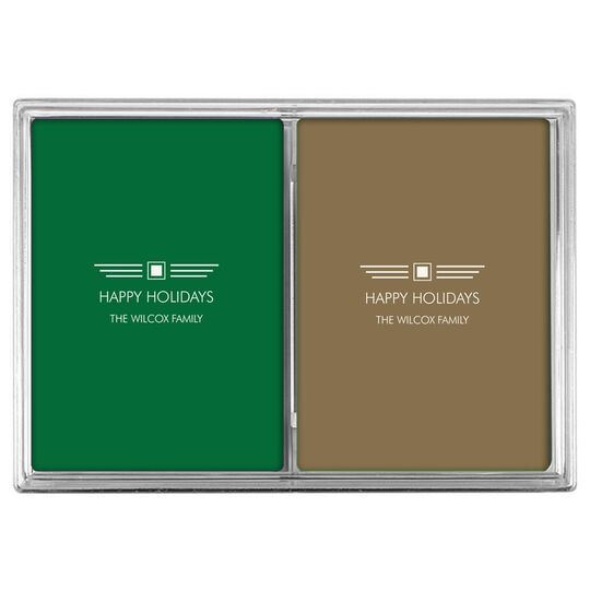 Modern Deco Scroll Double Deck Playing Cards