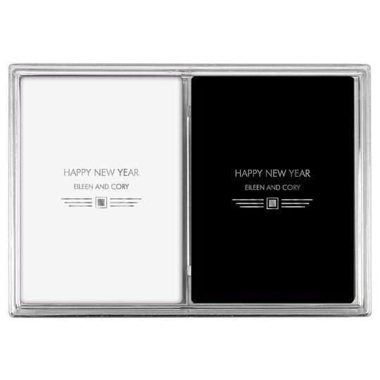 Modern Deco Scroll Double Deck Playing Cards