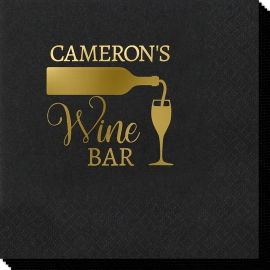 Pouring Wine Glass Napkins