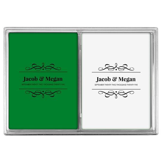 Modern Flourish Framed Double Deck Playing Cards