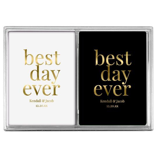 Best Day Ever Big Word Double Deck Playing Cards