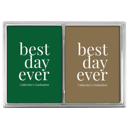 Best Day Ever Big Word Double Deck Playing Cards
