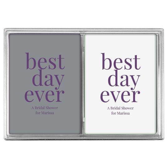 Best Day Ever Big Word Double Deck Playing Cards