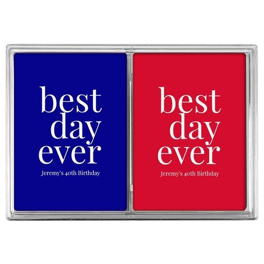 Best Day Ever Big Word Double Deck Playing Cards