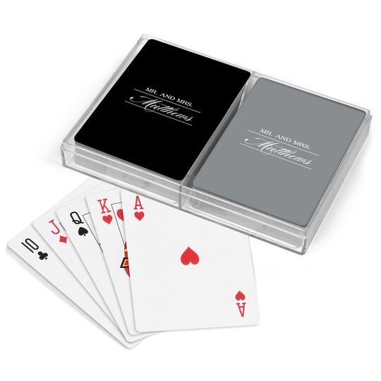 Mr. and Mrs. Double Deck Playing Cards