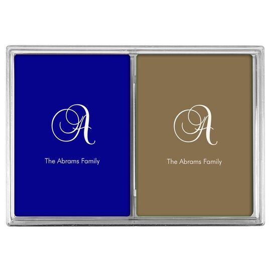 Elegant Initial Double Deck Playing Cards