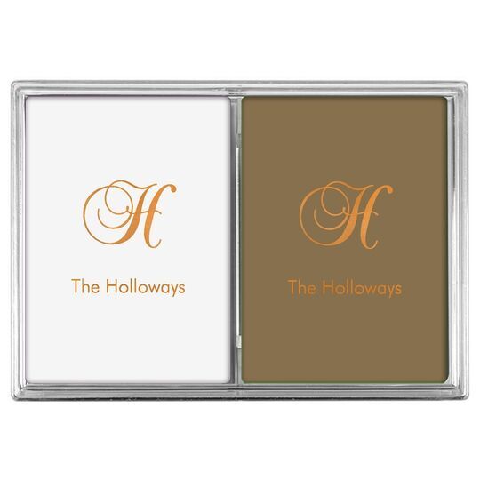 Elegant Initial Double Deck Playing Cards