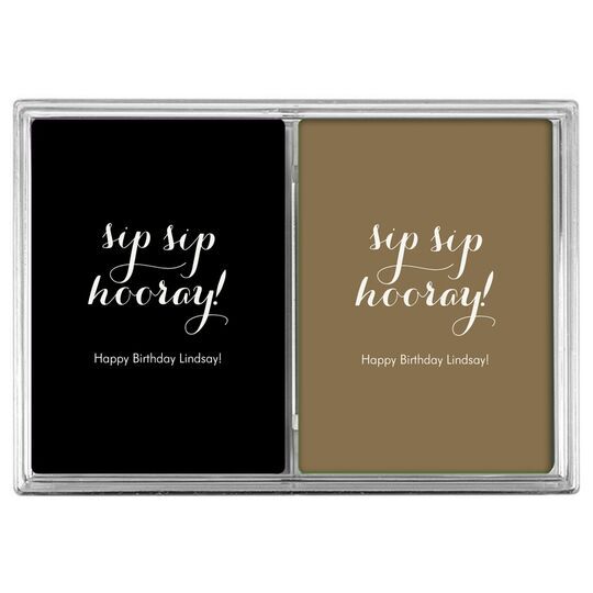 Elegant Sip Sip Hooray Double Deck Playing Cards