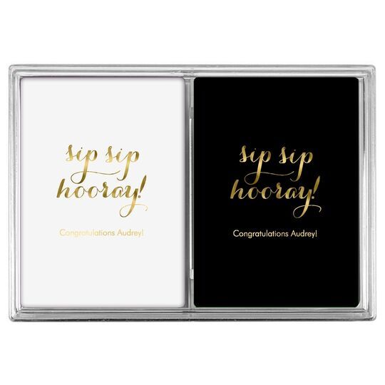 Elegant Sip Sip Hooray Double Deck Playing Cards