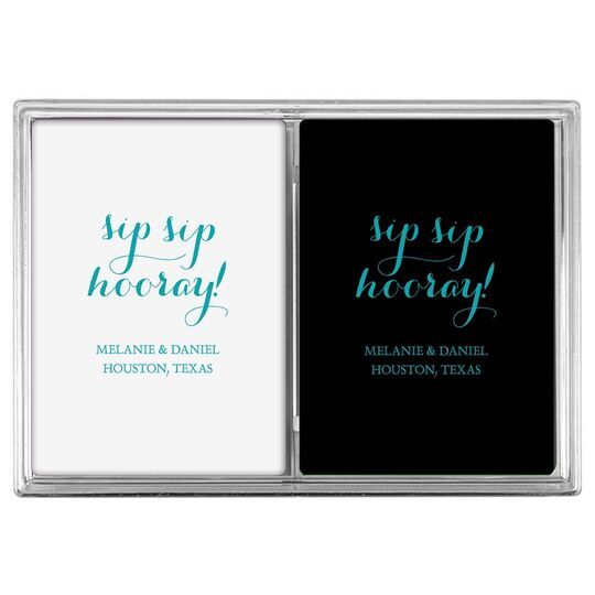 Elegant Sip Sip Hooray Double Deck Playing Cards