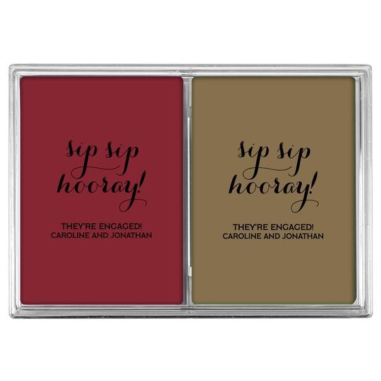 Elegant Sip Sip Hooray Double Deck Playing Cards