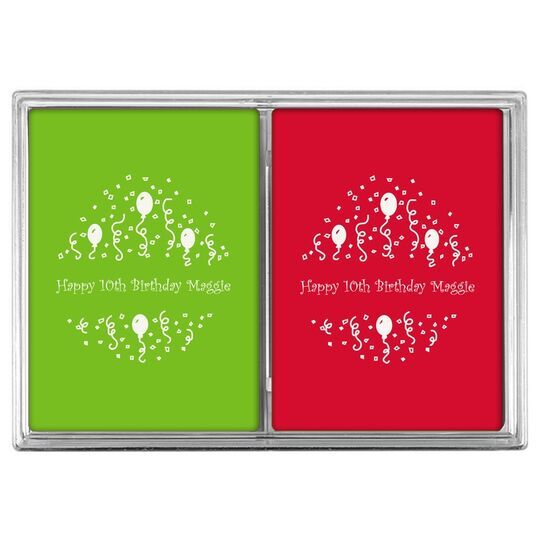 Balloons and Streamers Double Deck Playing Cards
