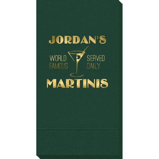 World Famous Martinis Guest Towels