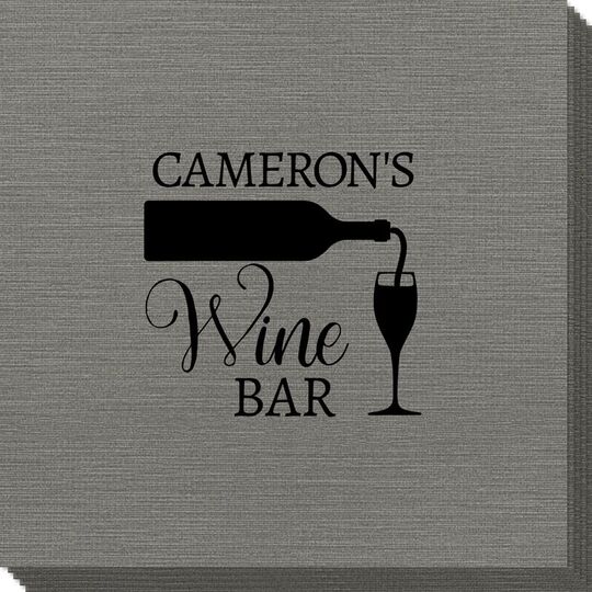 Pouring Wine Glass Bamboo Luxe Napkins