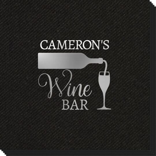 Pouring Wine Glass Linen Like Napkins