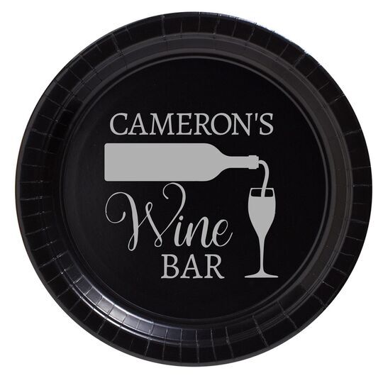 Pouring Wine Glass Paper Plates