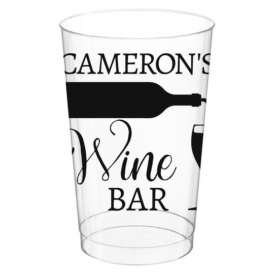 Pouring Wine Glass Clear Plastic Cups