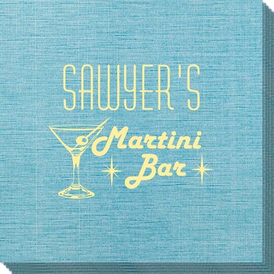 Retro Martini Bar Bamboo Luxe Napkins