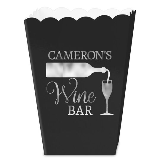 Pouring Wine Glass Mini Popcorn Boxes