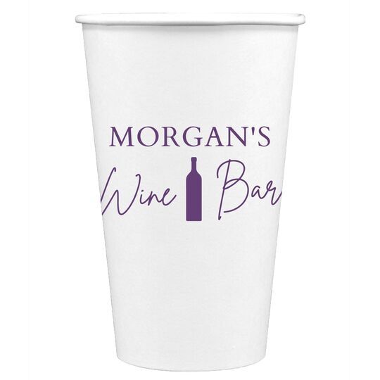 Wine Bar Paper Coffee Cups