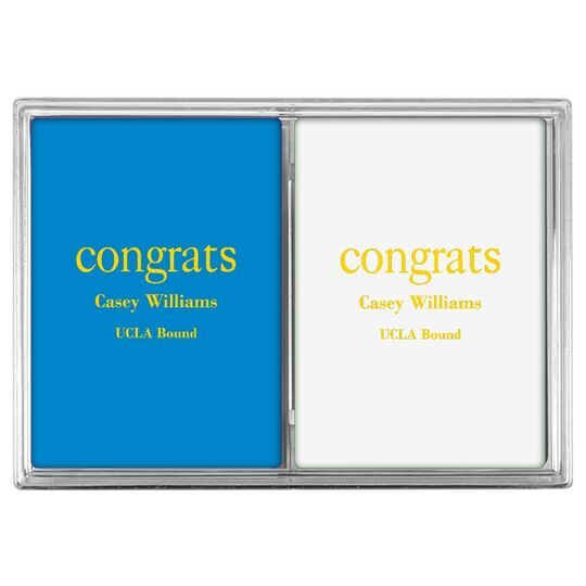 Big Word Congrats Double Deck Playing Cards