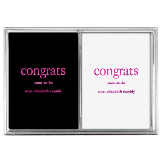 Big Word Congrats Double Deck Playing Cards