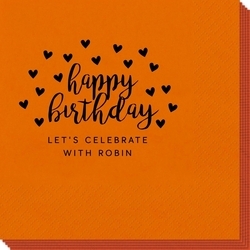 Confetti Hearts Happy Birthday Napkins