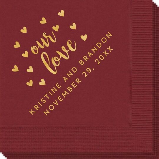 Confetti Hearts Our Love Napkins