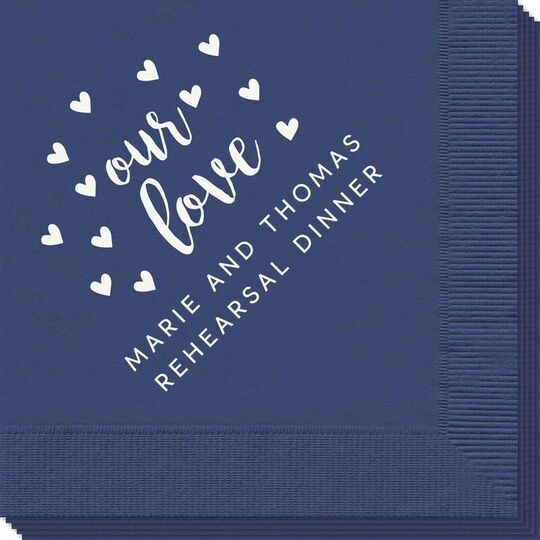 Confetti Hearts Our Love Napkins