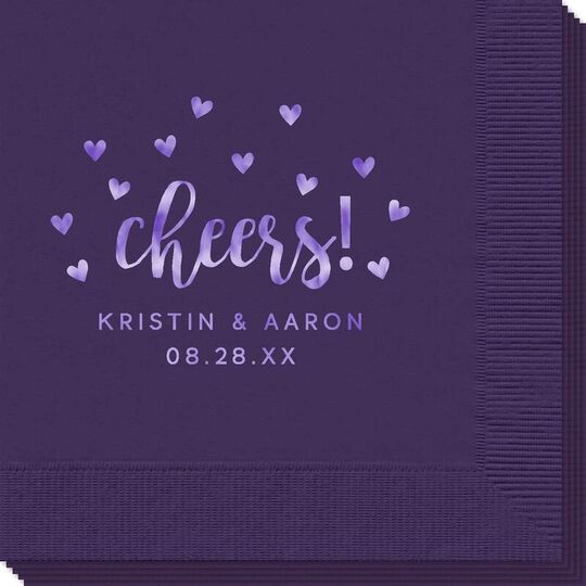 Confetti Hearts Cheers Napkins