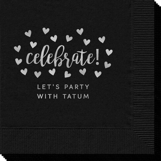 Confetti Hearts Celebrate Napkins