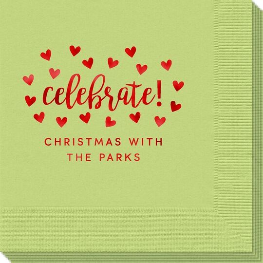 Confetti Hearts Celebrate Napkins