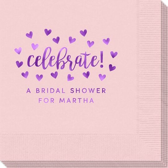 Confetti Hearts Celebrate Napkins