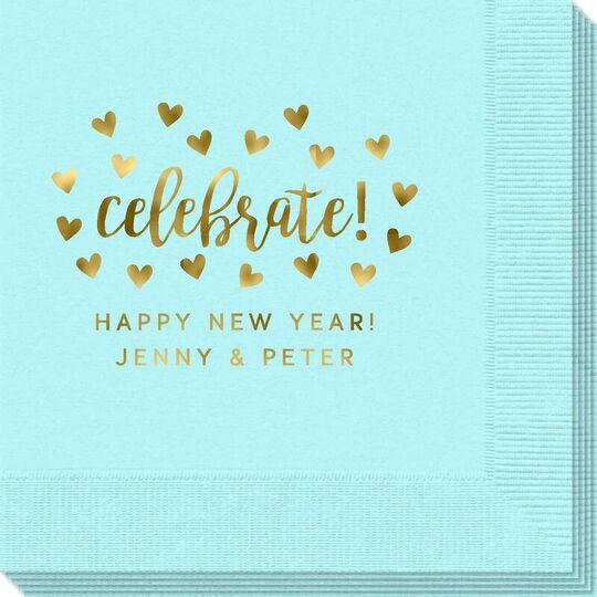 Confetti Hearts Celebrate Napkins