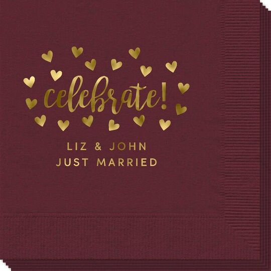 Confetti Hearts Celebrate Napkins