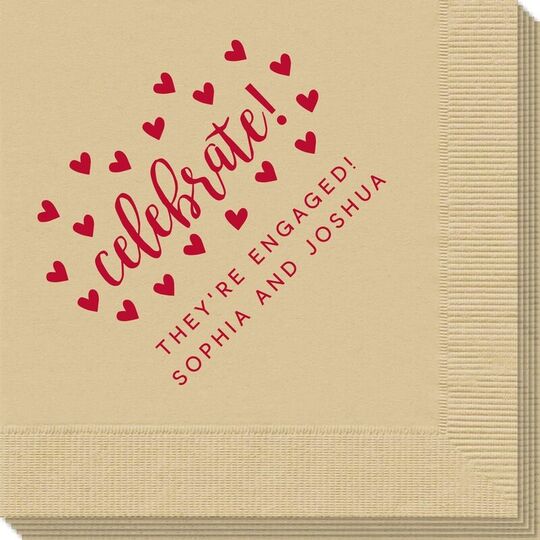 Confetti Hearts Celebrate Napkins