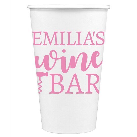 Corkscrew Wine Bar Paper Coffee Cups