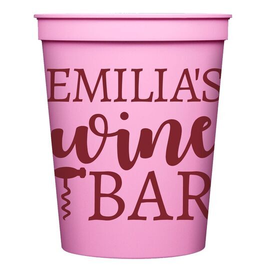 Corkscrew Wine Bar Stadium Cups