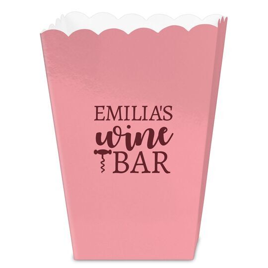 Corkscrew Wine Bar Mini Popcorn Boxes