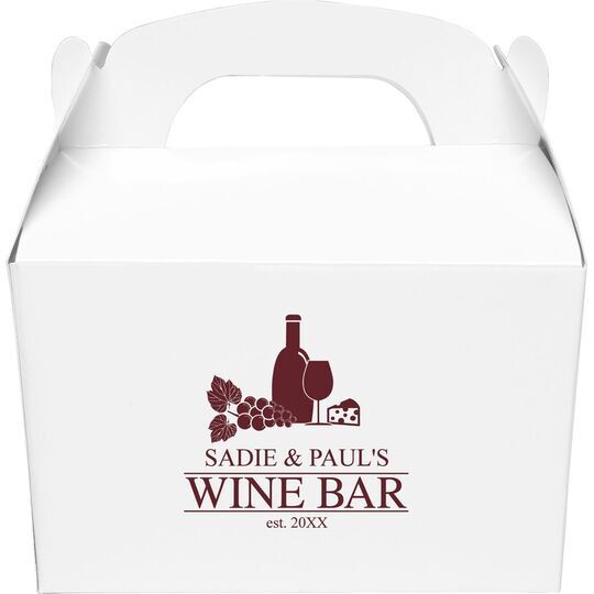 Time to Wine Down Gable Favor Boxes