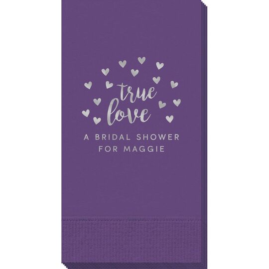 Confetti Hearts True Love Guest Towels